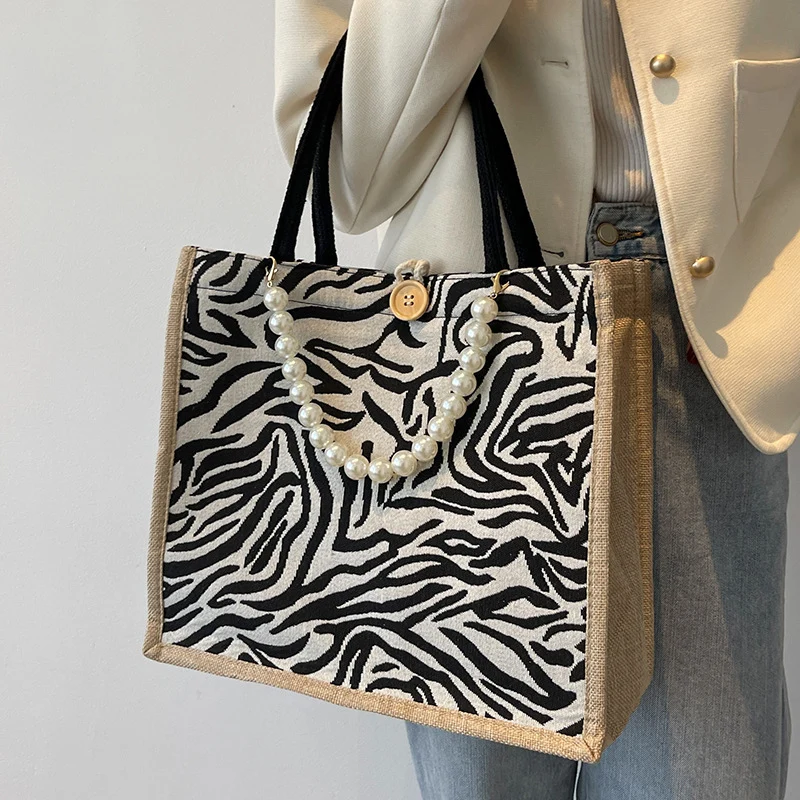 Hahnentritt-Muster Tote-Bag