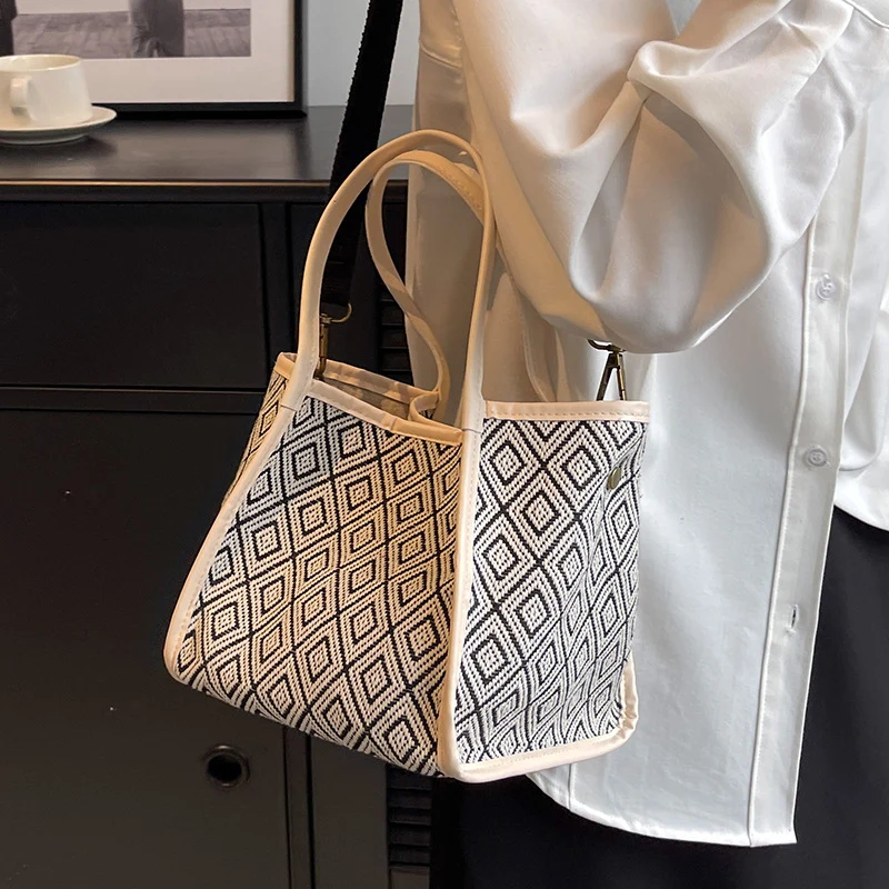 Geometrisch gemustertes Tote Bag