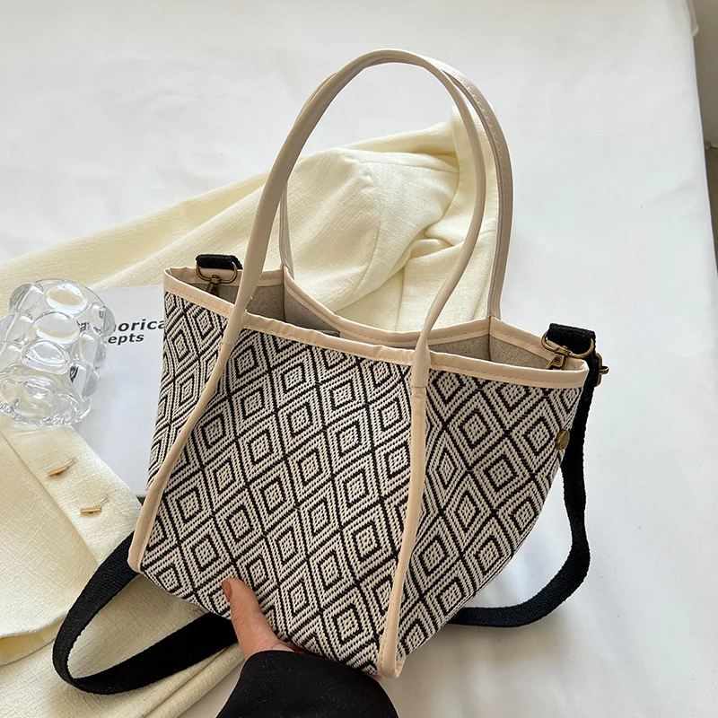 Geometrisch gemustertes Tote Bag