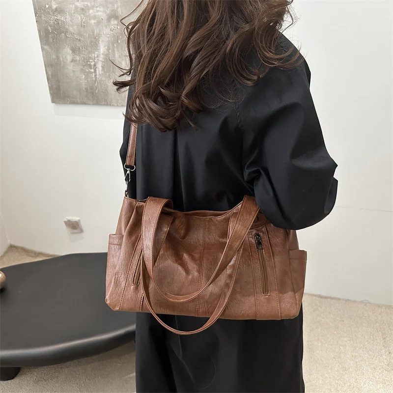 Funktionale Leder Schultertasche