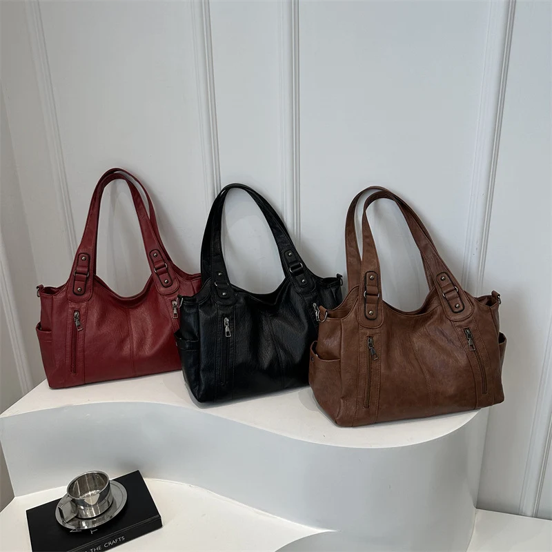 Funktionale Leder Schultertasche