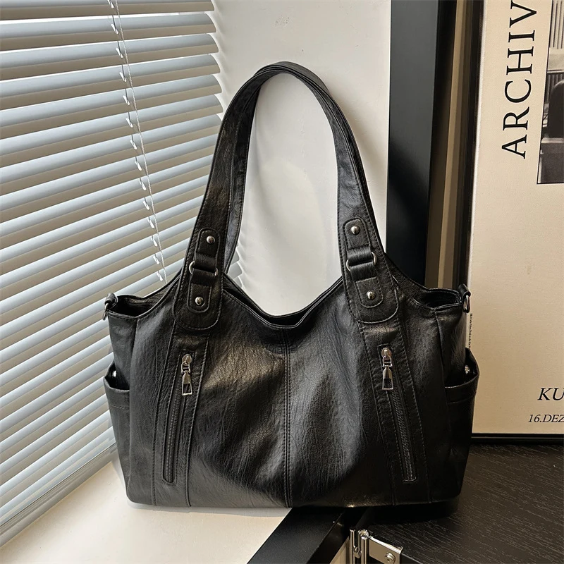 Funktionale Leder Schultertasche