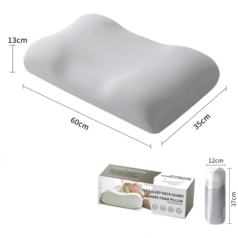 Nackenstützkissen aus Memory-Foam mit Eiskristall-Bezug