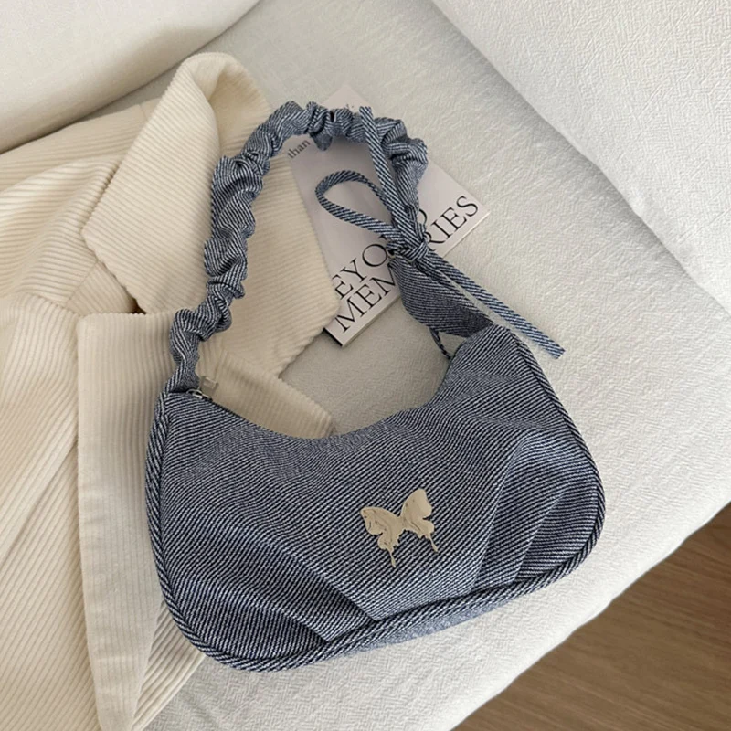Elegante Textil Mini Schultertasche