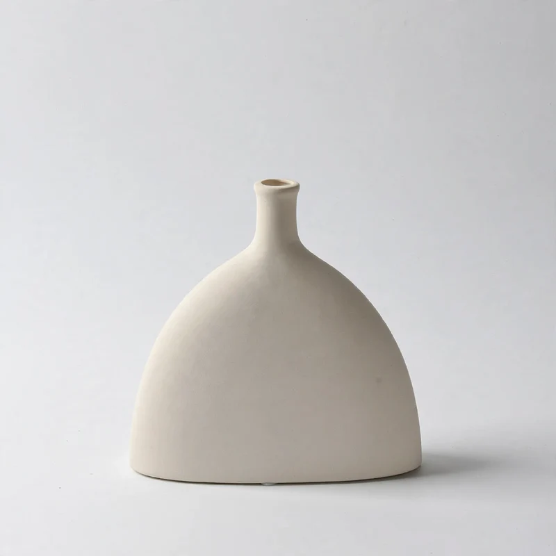Keramik-Blumenvase, Weiß, nordischer Stil