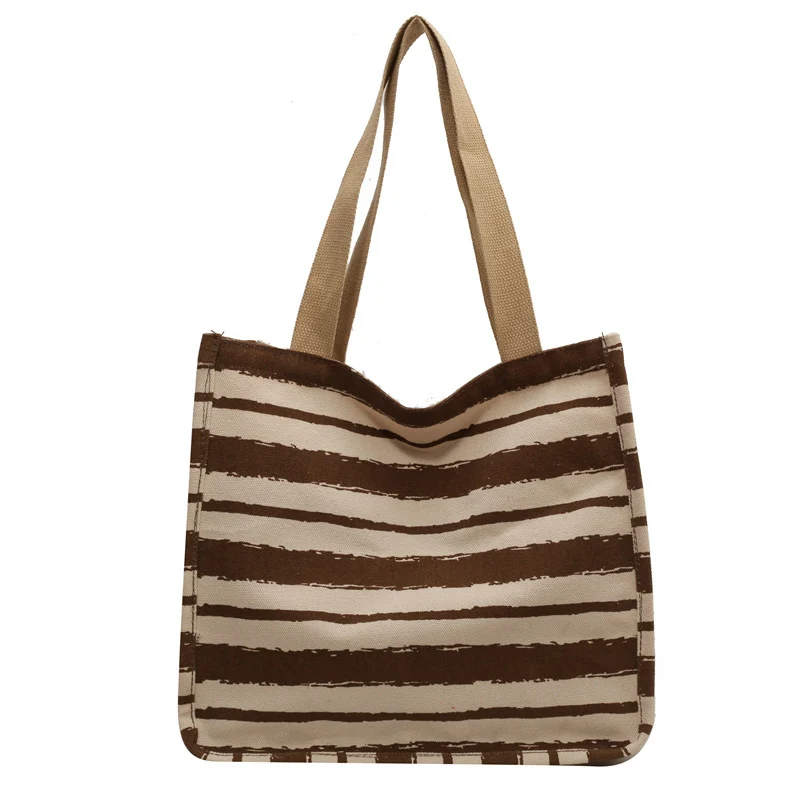 Gestreifter Canvas-Shopper
