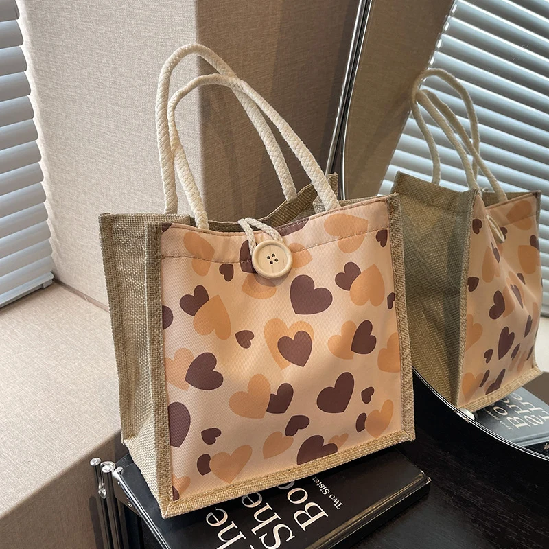 Herz-Muster Casual Tote Bag