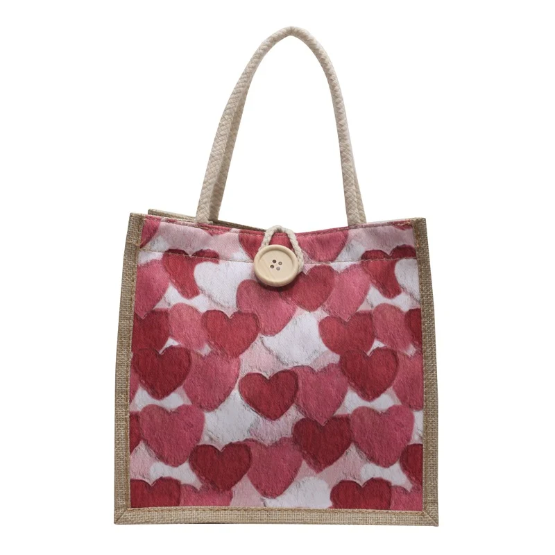 Herz-Muster Casual Tote Bag