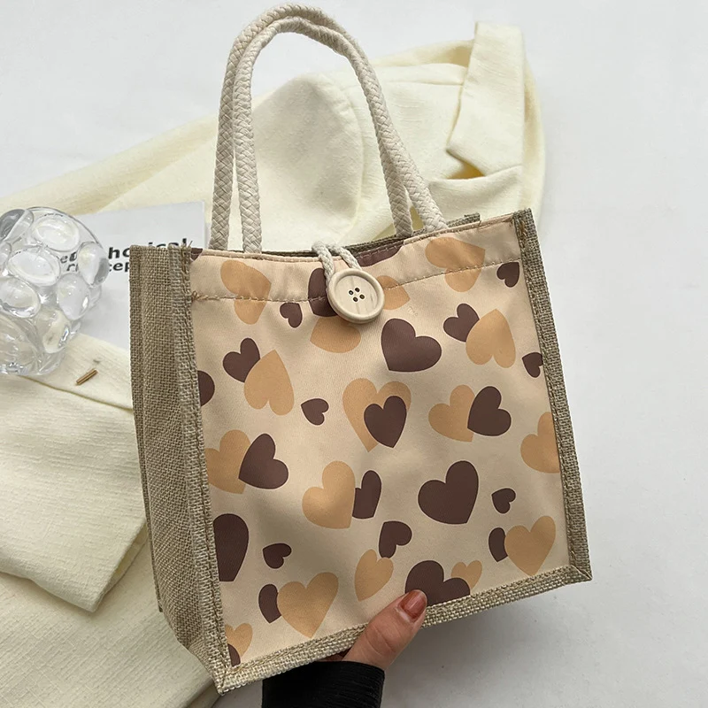 Herz-Muster Casual Tote Bag