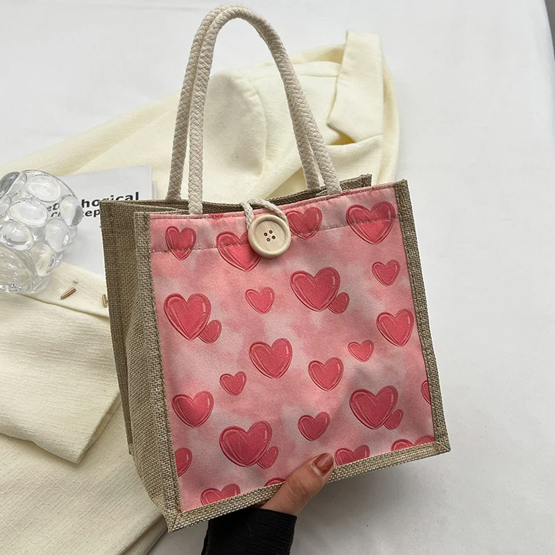 Herz-Muster Casual Tote Bag