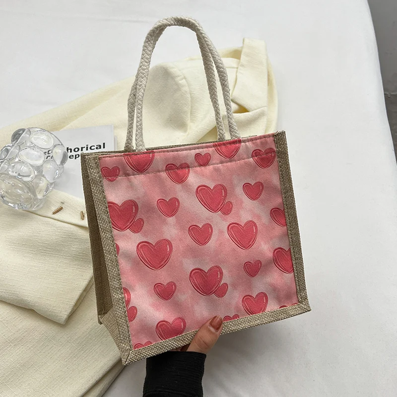 Herz-Muster Casual Tote Bag