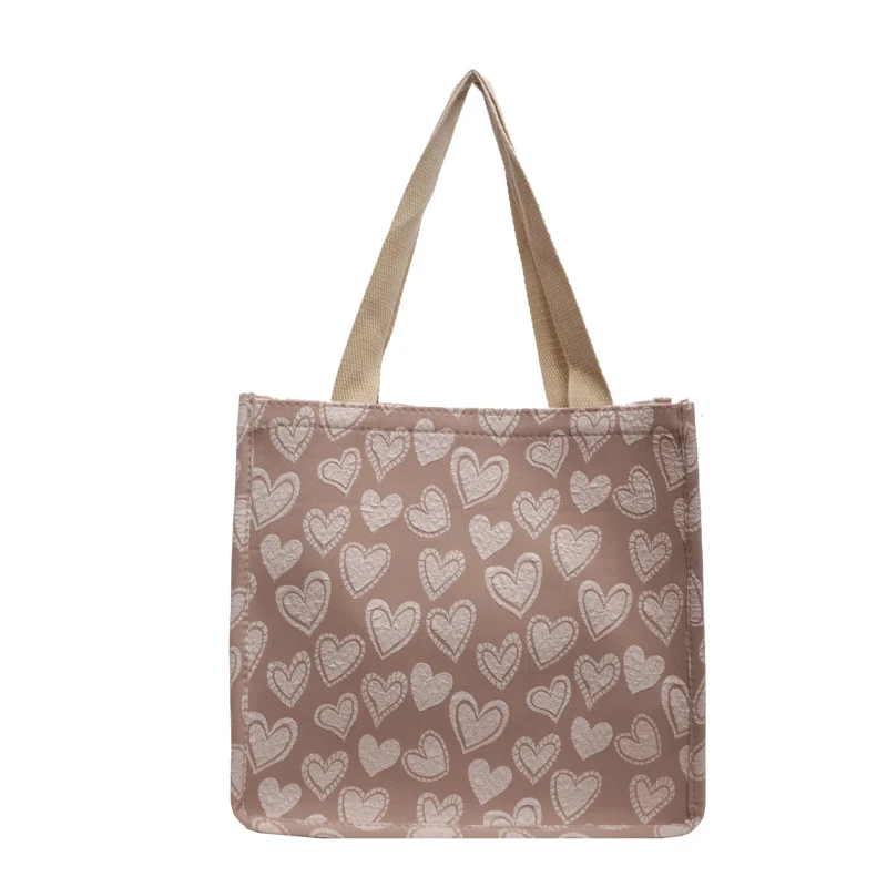 Herz-bestickte Utility Tote