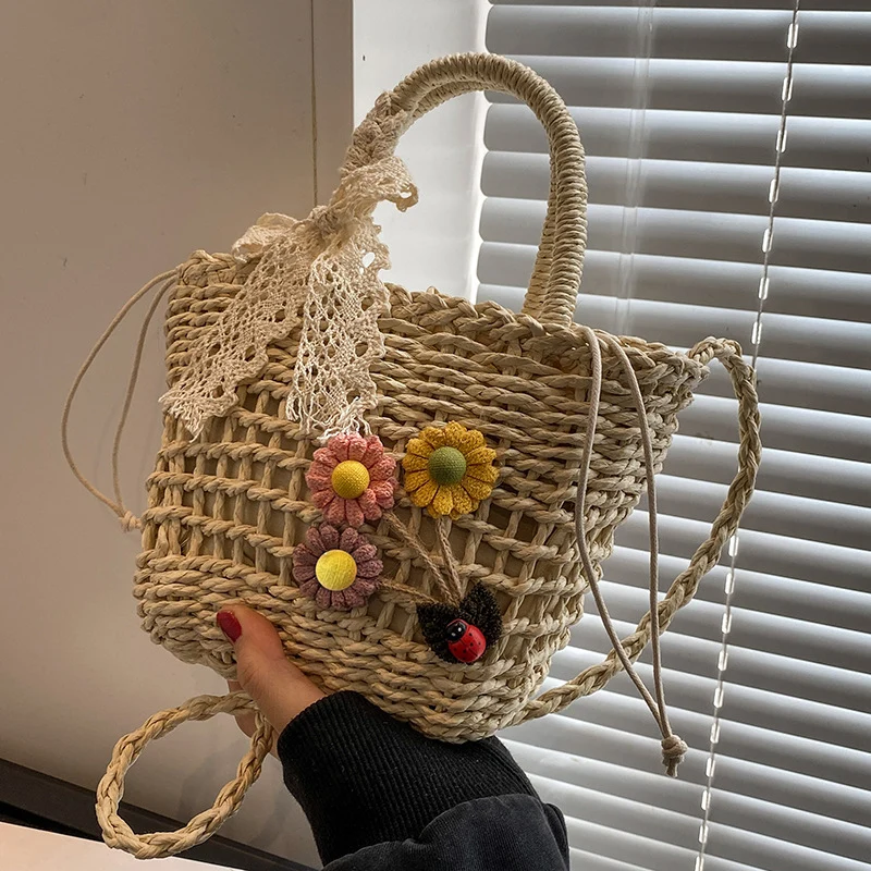 Handgefertigte Strohtasche
