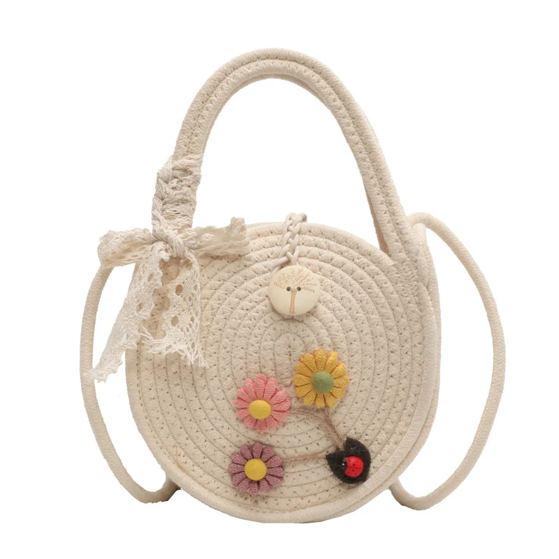 Handgewebte Blumenakzent Schultertasche