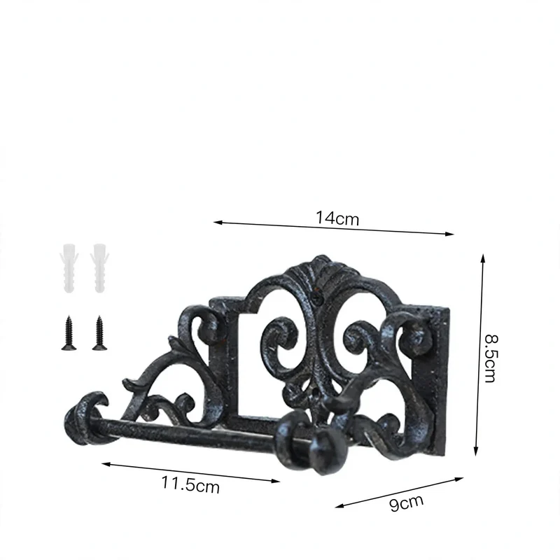 Wandhalter aus Gusseisen für Handtücher und Papier