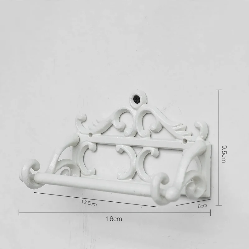 Wandhalter aus Gusseisen für Handtücher und Papier