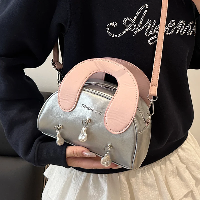 Elegante Perlenverzierte Handtasche