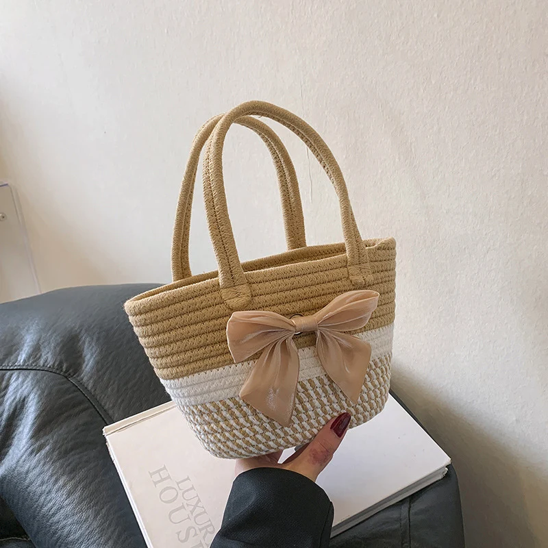Handgefertigte Strohtote Tasche 1790617096