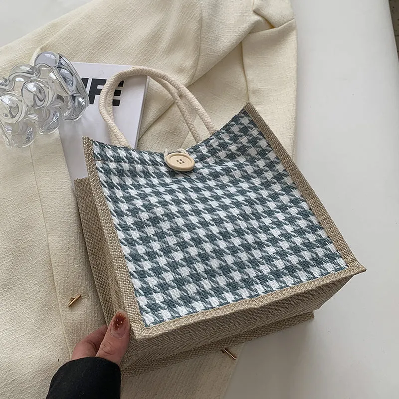 Handgefertigte Hahnentritttasche