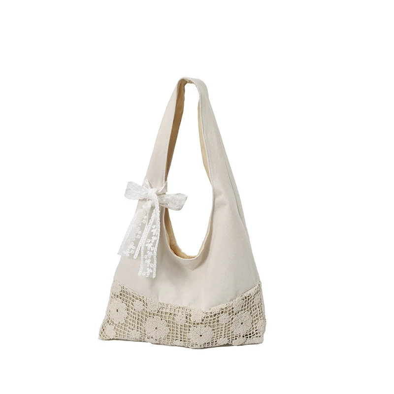 Handgefertigte Blumenspitze Tote Bag