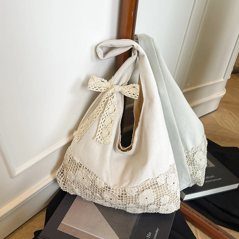 Handgefertigte Blumenspitze Tote Bag