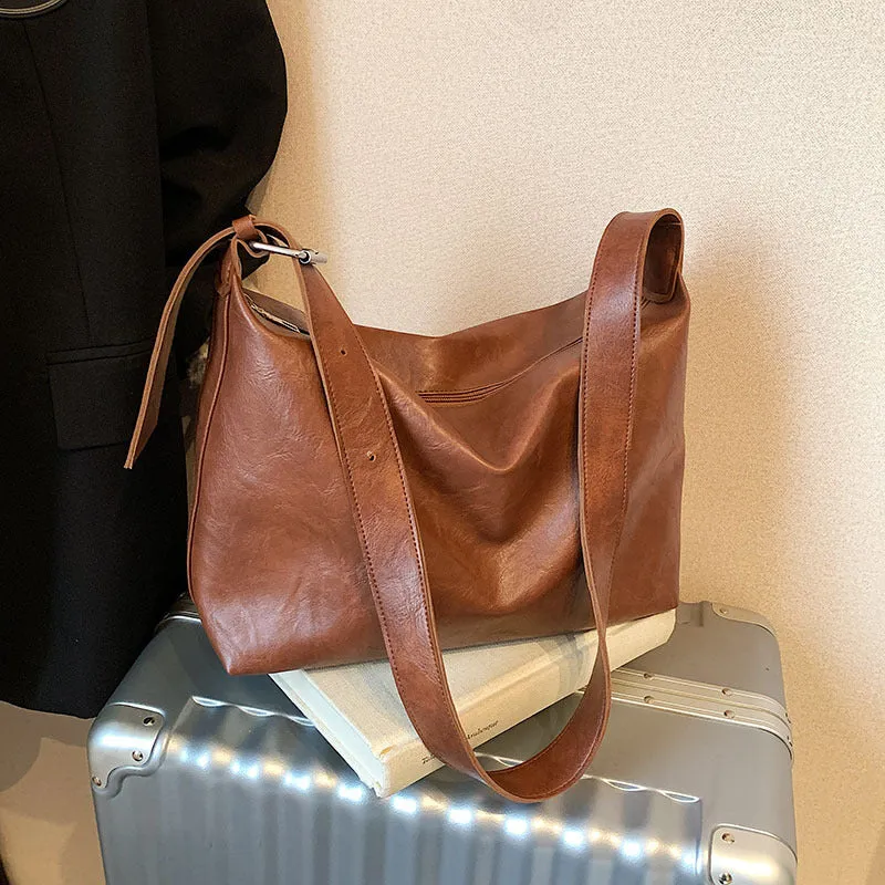 Lässige Leder-Tote-Bag