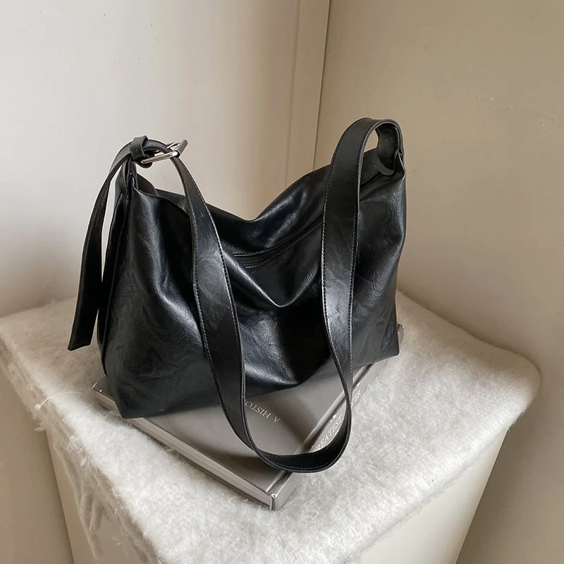 Lässige Leder-Tote-Bag