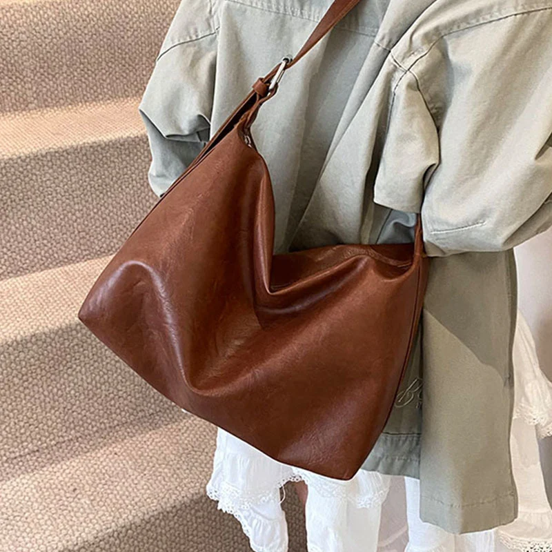 Lässige Leder-Tote-Bag