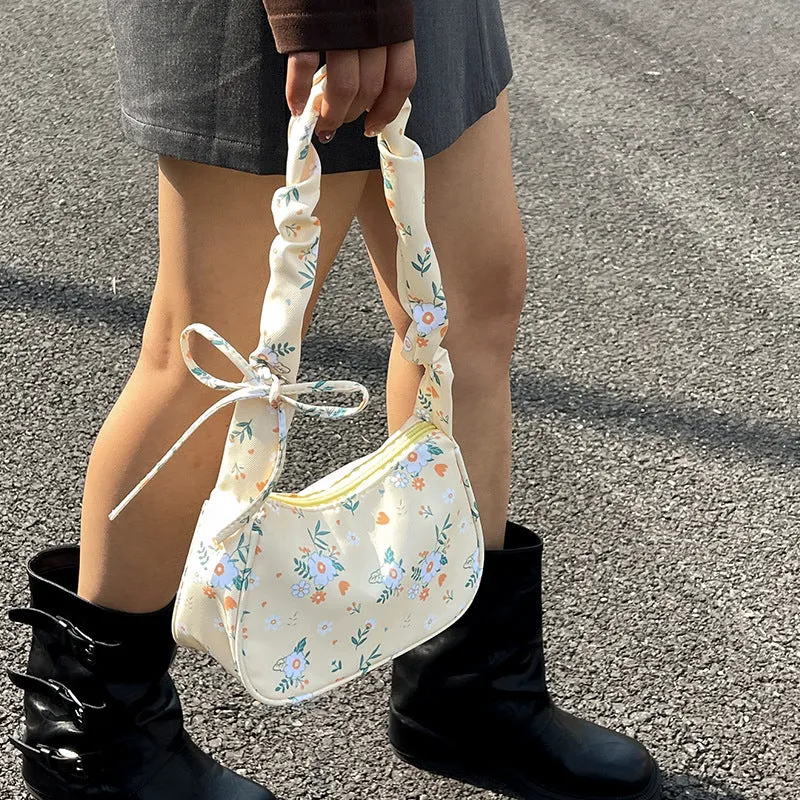 Blumenmuster Schultertasche