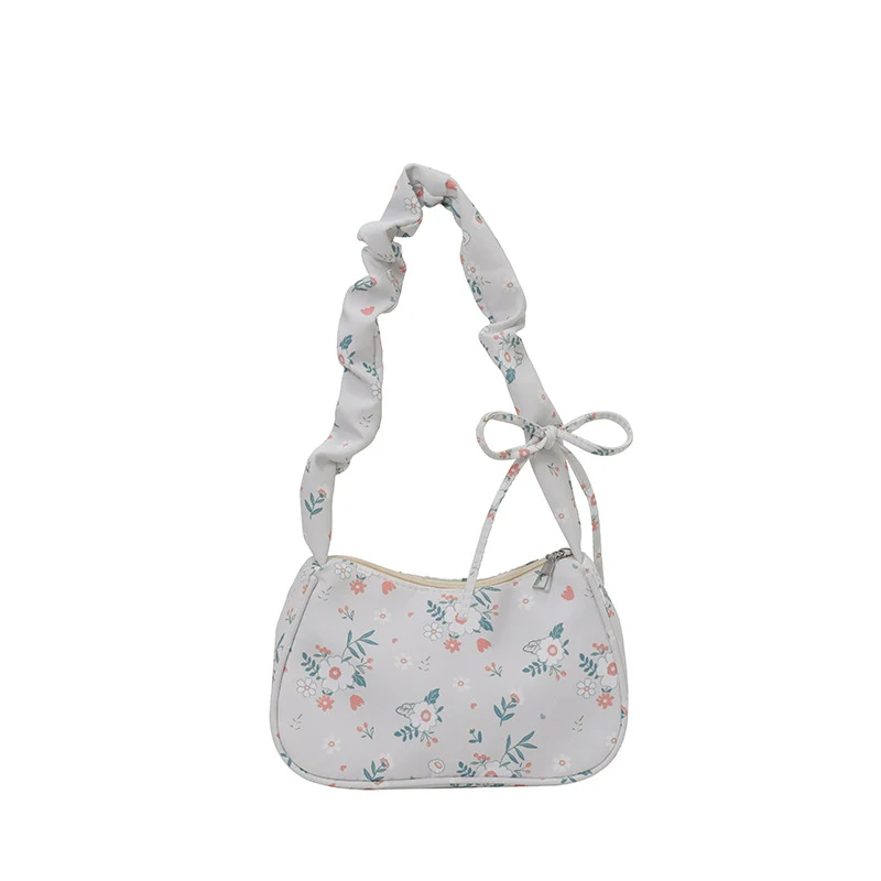Blumenmuster Schultertasche