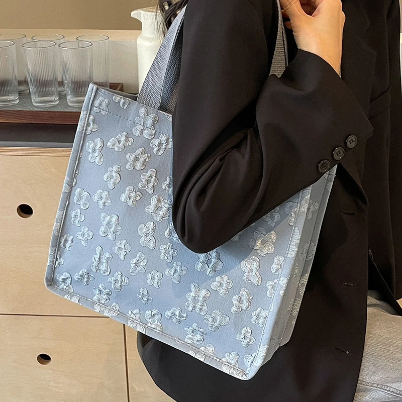 Blumenmuster Mini Tote Bag