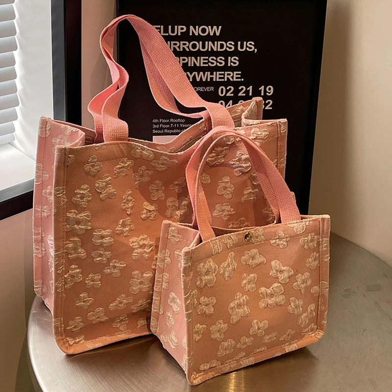 Blumenmuster Mini Tote Bag