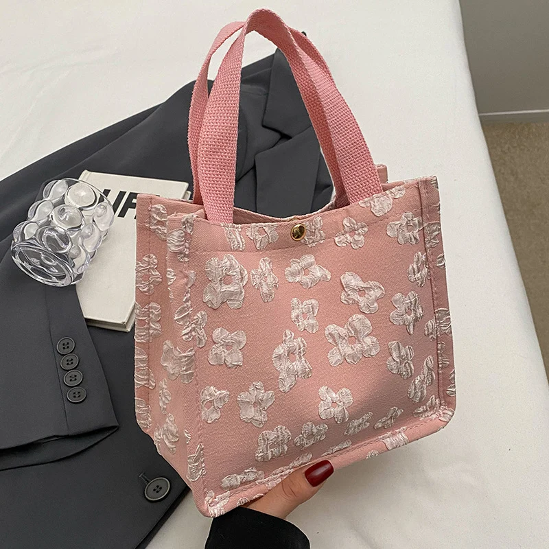 Blumenmuster Mini Tote Bag
