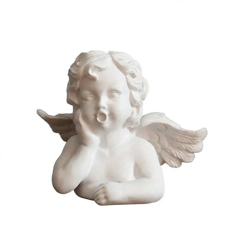Miniatur-Engel-Figur aus Kunstharz, Tischdeko