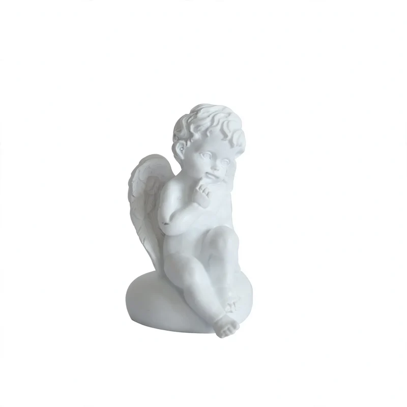 Miniatur-Engel-Figur aus Kunstharz, Tischdeko
