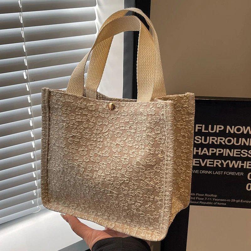 Blumenmuster Stoff Schultertasche