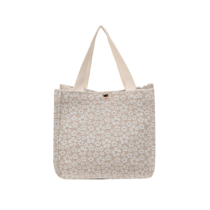 Blumenmuster Stoff Schultertasche