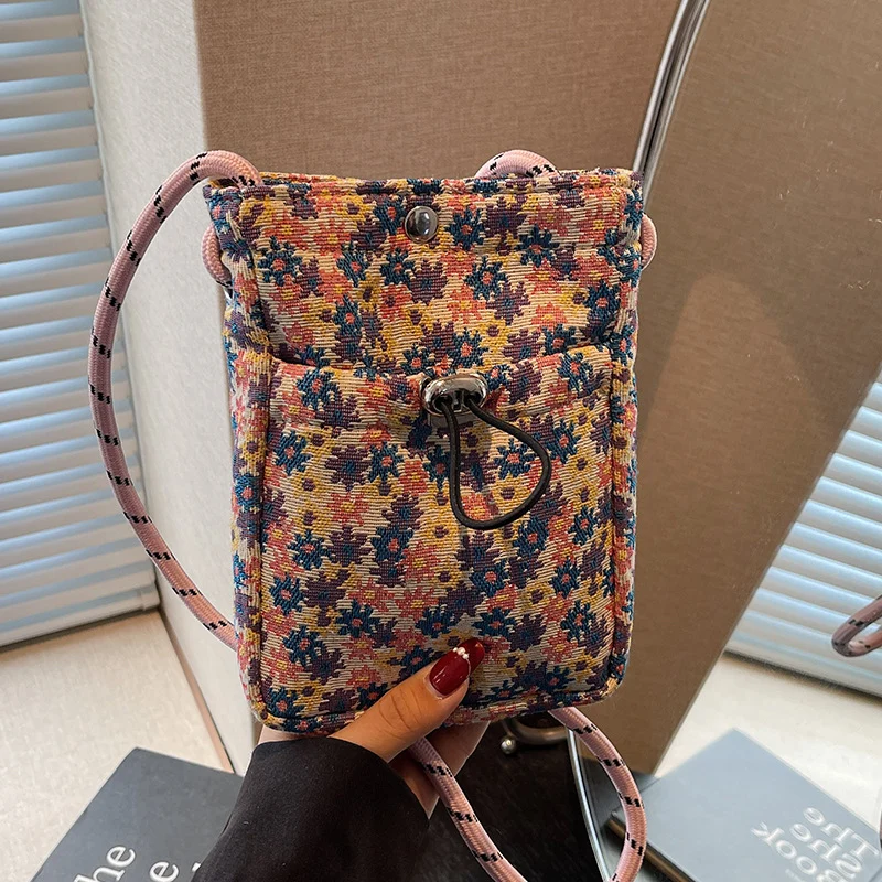 Blumenmuster Crossbody Pouch Tasche