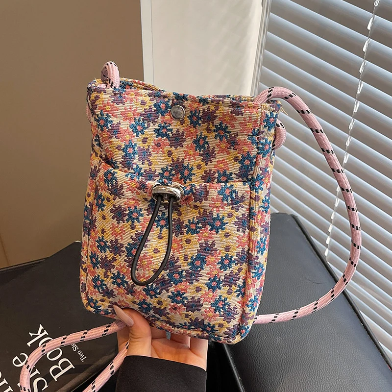 Blumenmuster Crossbody Pouch Tasche