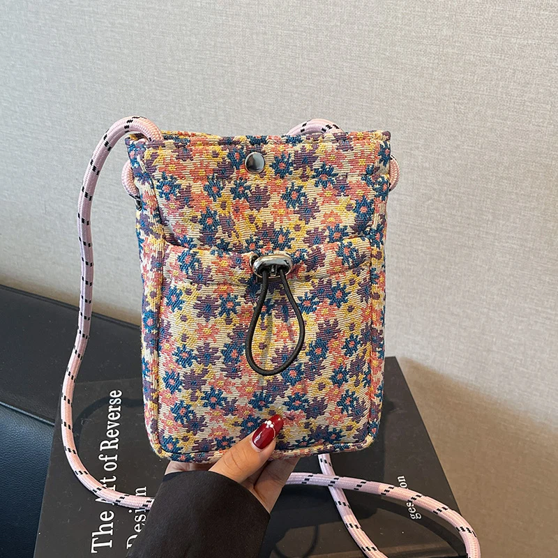 Blumenmuster Crossbody Pouch Tasche