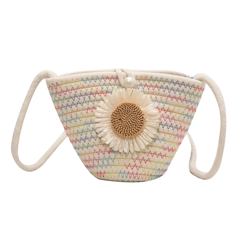 Dekorative Flora Woven Bucket Bag