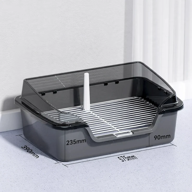 Erhöhtes Hundetoiletten-Set mit Gitter und Zaun