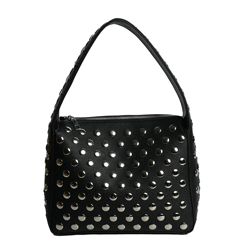 Nieten Kunstleder Handtasche