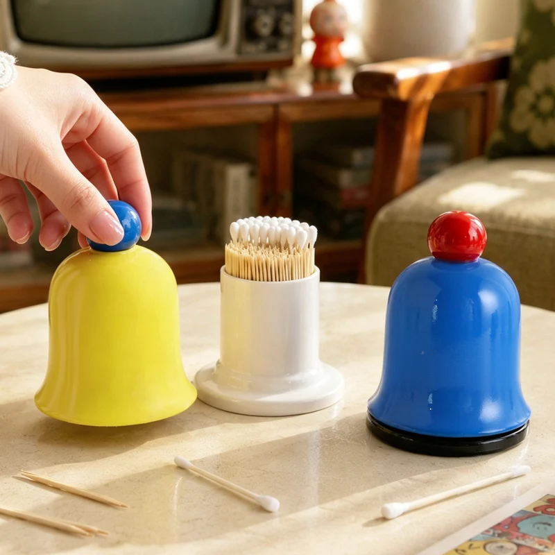 Zahnstocherbox mit Klingel, ABS-Kunststoff