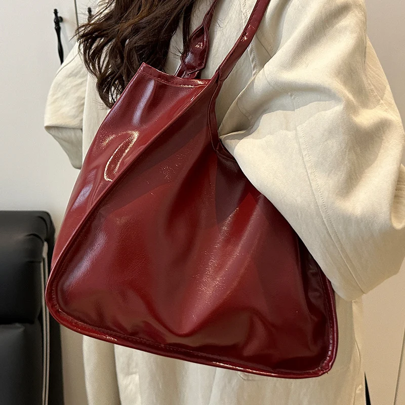 Klassische weiche Leder Schultertasche