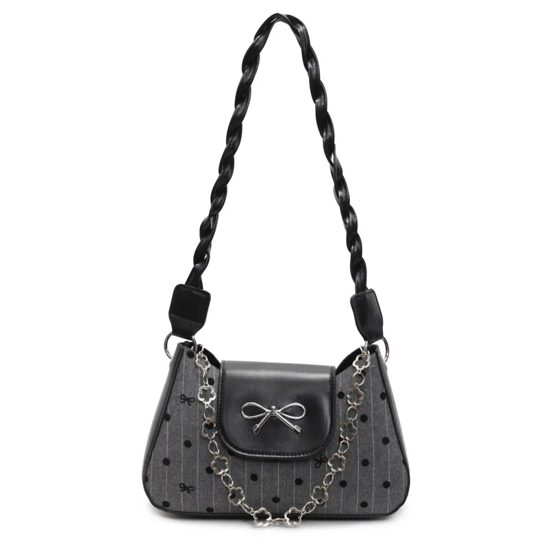Klassische Polka-Dot Handgefertigte Schultertasche