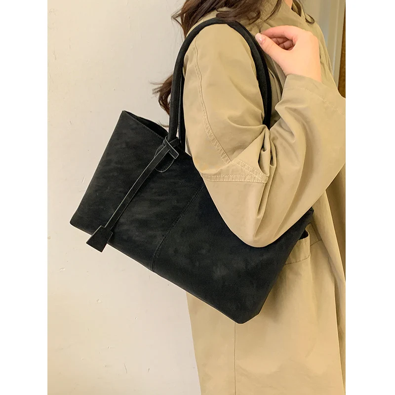 Klassische Leder Tote Bag