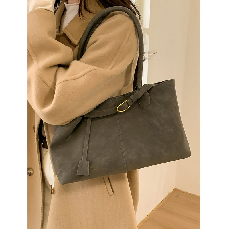 Klassische Leder Tote Bag