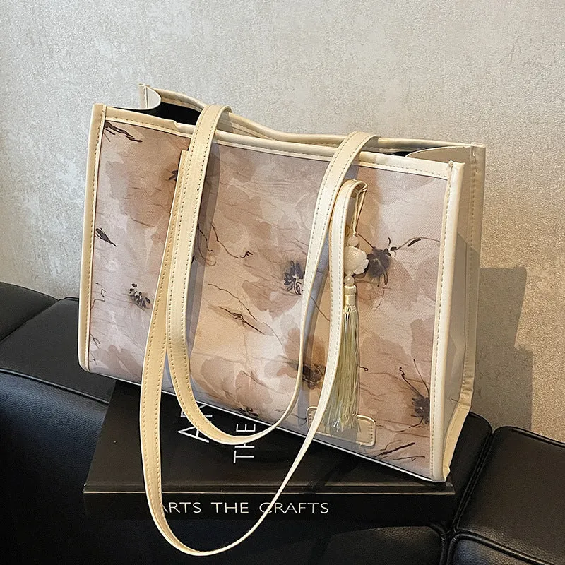 Elegante Blumenmuster-Handtasche