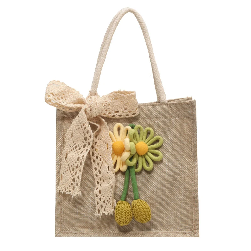 Dekorative Blumen Akzent Tragetasche